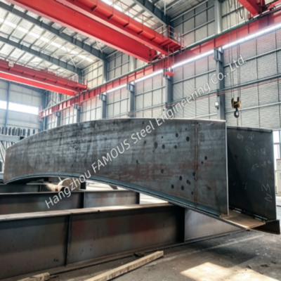 Precision Fabricated Steel Arch Bridge | AASHTO LRFD20 AWS D1.5 ASTM A709 Certified Heavy Structure