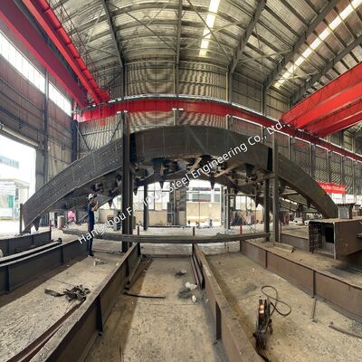 AASHTO LRFD Custom Curved Steel Arch Bridge for Long-Span River Crossing Construction